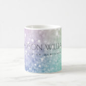 Pastel Glitzer Bokeh HintergrundGlam Elegant Glitt Kaffeetasse (Mittel)