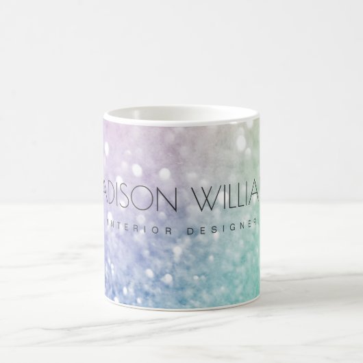 Pastel Glitzer Bokeh HintergrundGlam Elegant Glitt Kaffeetasse (Mittel)
