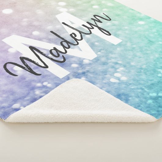Pastel Glitzer Bokeh HintergrundGlam Elegant Glitt Sherpadecke (3/4)