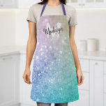 Pastel Glitzer Bokeh HintergrundGlam Elegant Schürze<br><div class="desc">Dieses farbenfrohe Glitzer-Muster aus beigefarbenen Imitaten lässt sich einfach mit Ihrem individuelle Name und/oder Monogramm personalisieren.</div>