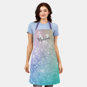 Pastel Glitzer Bokeh HintergrundGlam Elegant Schürze (Getragen)