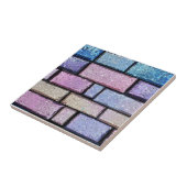 Pastel Glitzer Brick Pattern Fliese (Seite)