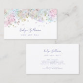 Pastel Glitzer Confetti Business Card Visitenkarte (Vorne/Hinten)