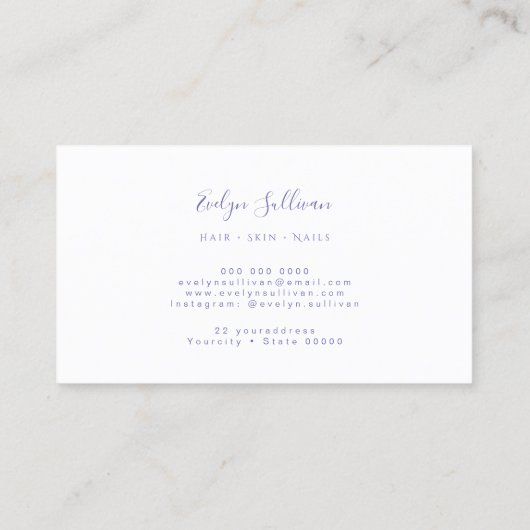 Pastel Glitzer Confetti Business Card Visitenkarte (Rückseite)