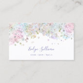 Pastel Glitzer Confetti Business Card Visitenkarte (Vorderseite)