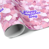 Pastel Glitzer Hearts Geschenkpapier (Rolleneckpunkt)