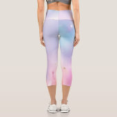 Pastel-Glitzer-Nebel Capri Leggings (Rückseite)