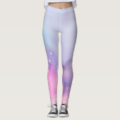 Pastel-Glitzer-Nebel Leggings (Vorderseite)