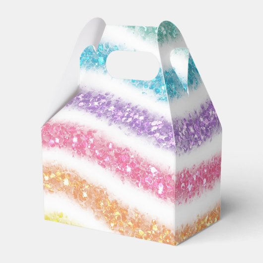 Pastel Glitzer Rainbow Geschenkschachtel (Rückseite)