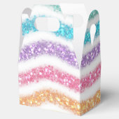 Pastel Glitzer Rainbow Geschenkschachtel (Geöffnet)