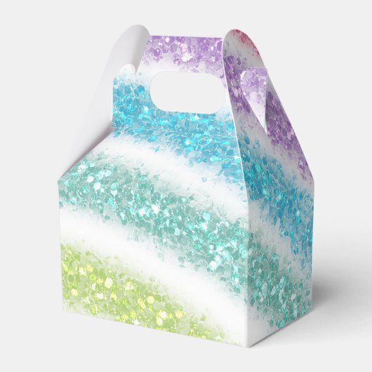 Pastel Glitzer Rainbow Geschenkschachtel (Vorderseite)