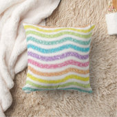 Pastel Glitzer Rainbow Kissen (Decke)