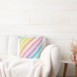 Pastel Glitzer Rainbow Kissen