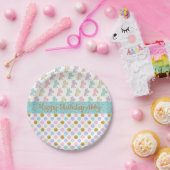 Pastel Glitzer Unicorns Polka Dots Paper Teller (Party)