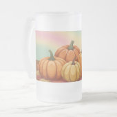 Pastel Glossy Pumpkins Mattierte Tasse (Vorderseite Links)