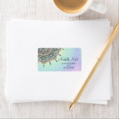 Pastel Glow Mandala ID359 Adressaufkleber (Insitu)