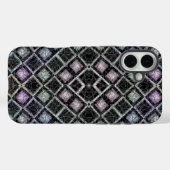 Pastel Glow Mosaic Mandala mit Silbergitter Case-Mate iPhone Hülle (Rückseite (Horizontal))