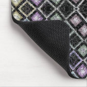 Pastel Glow Mosaic Mandala mit Silbergitter Mousepad (Ecke)