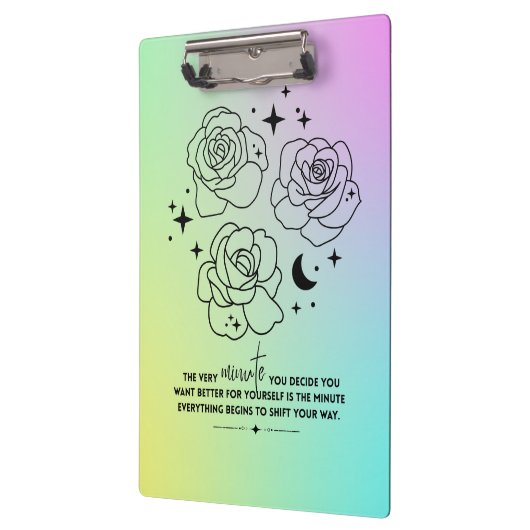 Pastel Glow Up Clipboard Klemmbrett (Links)