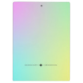 Pastel Glow Up Clipboard Klemmbrett (Rückseite)