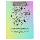 Pastel Glow Up Clipboard Klemmbrett (Vorderseite)