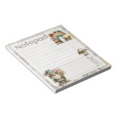 Pastel Gnome & Mushroom – Floral Spring Design Notizblock (angewinkelt)