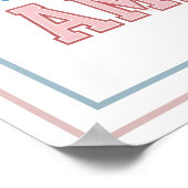 Pastel God Bless America Collegiate Bold Printed Poster (Ecke)