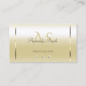 Pastel Gold Cream Effect Sparkle Diamonds Initiale Visitenkarte (Vorderseite)