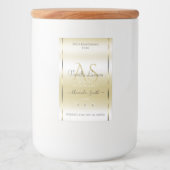 Pastel Gold Cream Product Labels Diamonds Initials Lebensmitteletikett (Vorderseite)