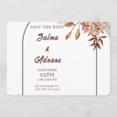 Pastel & Gold Floral Save the Date  (Vorderseite)