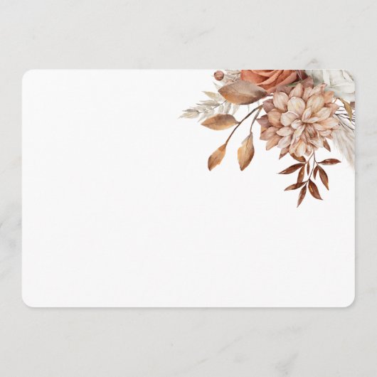 Pastel & Gold Floral Save the Date  (Rückseite)