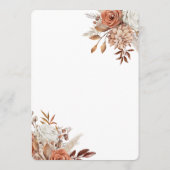 Pastel & Gold Floral Save the Date  (Rückseite)