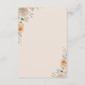 Pastel Gold Floral Wedding Enclosure Card  Begleitkarte (Rückseite)