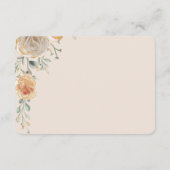 Pastel Gold Floral Wedding Enclosure Card  Begleitkarte (Rückseite)