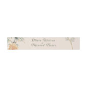 Pastel & Gold Floral Wedding Invitation Einladungsbanderole (Flach)