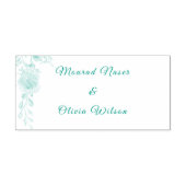 Pastel & Gold Floral Wedding Invitation Permastempel (Design)