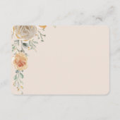 Pastel Gold Floral Wedding RSVP Card Karte (Rückseite)