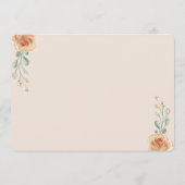 Pastel Gold Floral Wedding Save the Date Card Einladung (Rückseite)