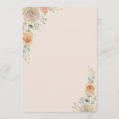 Pastel Gold Floral Wedding Save the Date Card Einladung (Rückseite)