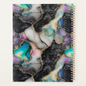 Pastel Gold Glitzer Marmor Moderne Planer (Rückseite)