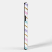 Pastel Gold Glitzer Zigzag Muster Case-Mate iPhone Hülle (Rückseite / Rechts)