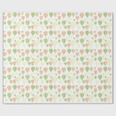 Pastel Gold Hot Air Ballon Niedlich Geschenkpapier (Flach)