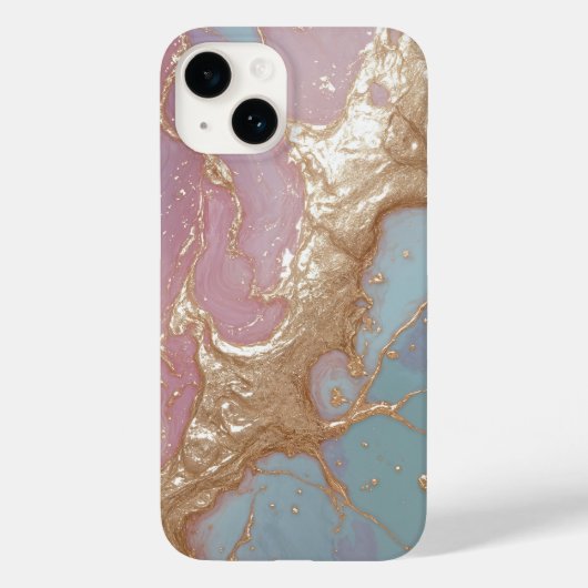 Pastel Gold Marble Case-Mate iPhone Hülle (Rückseite)