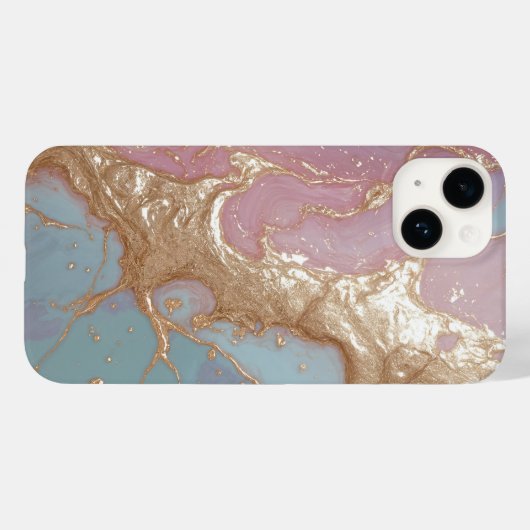 Pastel Gold Marble Case-Mate iPhone Hülle (Rückseite (Horizontal))