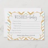 Pastel Gold und Green Zig Zag Baby wollen (Vorderseite)