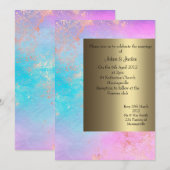 PASTEL GOLD WEDING EINLADUNG NEUES (Vorne/Hinten)