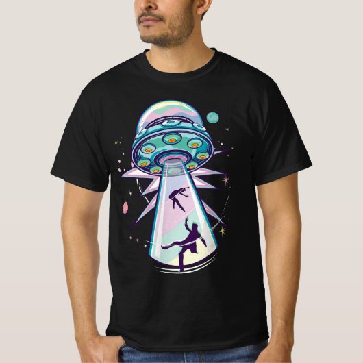 Pastel Goth Alien Abduction Aesthetic Spaceship Nu T-Shirt (Vorderseite)