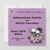 Pastel Goth Art Hochzeit Stationery Witchy Save The Date (Vorderseite)