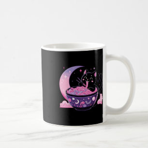 Pastel Goth Ästhetik Kawaii Katze Eating Ramen Noo Kaffeetasse