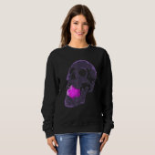 Pastel Goth Ästhetische Schädel Apple Fruchtskelet Sweatshirt (Vorne ganz)